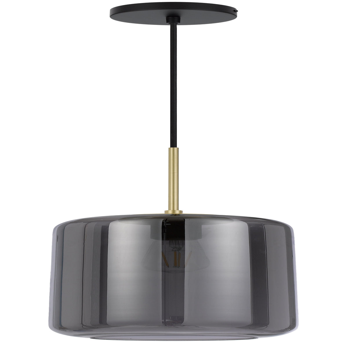 TFS MEDIUM PENDANT 25wE27max D:210 H:340 cab:2m BRASS MATT/SMOKE