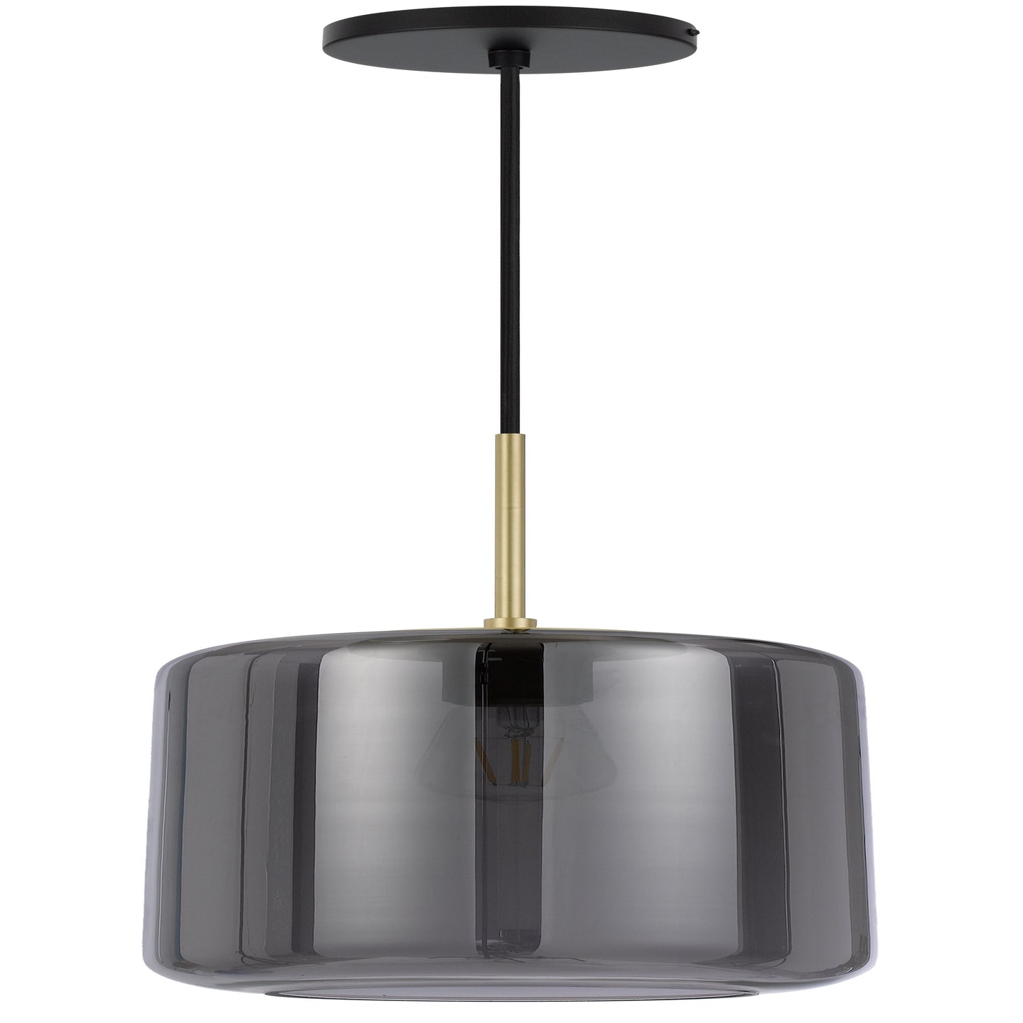 TFS MEDIUM PENDANT 25wE27max D:210 H:340 cab:2m BRASS MATT/SMOKE