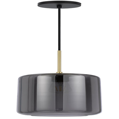TFS MEDIUM PENDANT 25wE27max D:210 H:340 cab:2m BRASS MATT/SMOKE