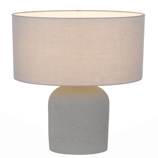 Cantolux TFS MED TABLE LAMP 25wE27max D:300 H:500 inline Swtch CONCRETE / SOFT GREY LINEN