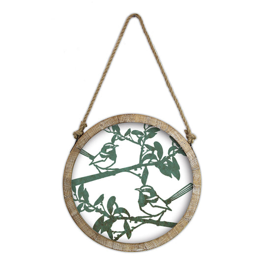 Metal & MDF Blue Wren Wall Hanging