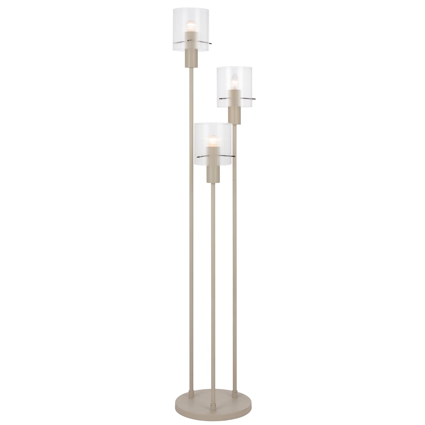 TFS FLOOR LAMP 3x25wE27max L:330 W:320 H:1560 foot swt GREY / CLEAR