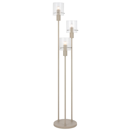 TFS FLOOR LAMP 3x25wE27max L:330 W:320 H:1560 foot swt GREY / CLEAR