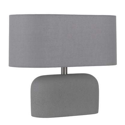 Cantoline TFS TABLE LAMP 25wE27max L:350 W:180 H:360 inline Swtch CONCRETE / SOFT GREY LINEN