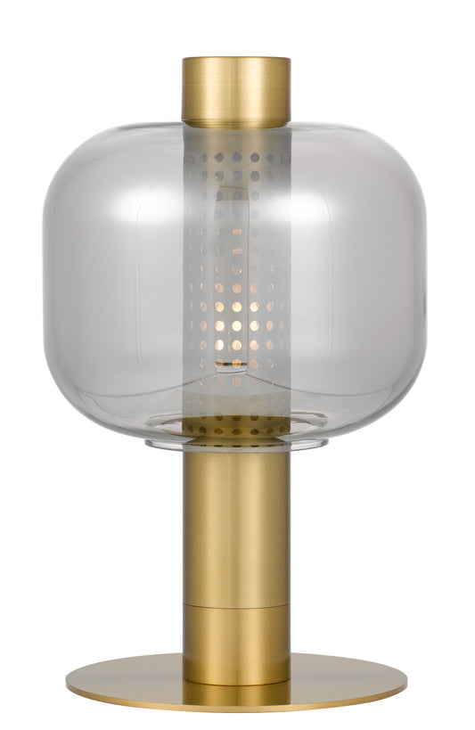 TFS TABLE LAMP 25wE27max D:250 H:400 Inline Switch GOLD / SMOKE