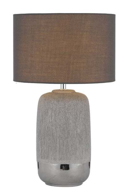 TFS CERAMIC TABLE LAMP 25wE27max H:470 D:280 SILVER/GREY