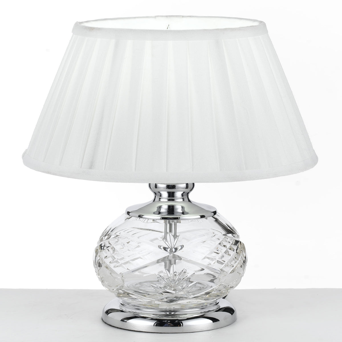 Huelva Table Lamp 40W E14 – Chrome & White Finish