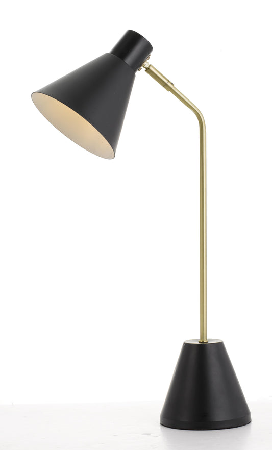TFS TABLE LAMP 25wE14max D:140 H:540 cab:2.0M BRASS MATT/BLACK
