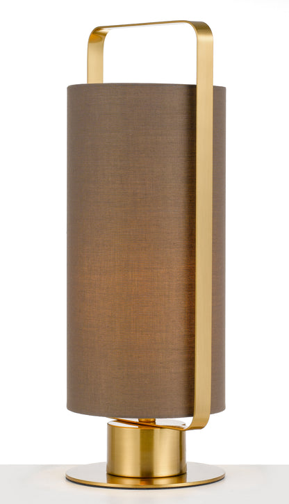 TFS TABLE LAMP 25wE27max H450 D160 MOCCA + ANT.GOLD