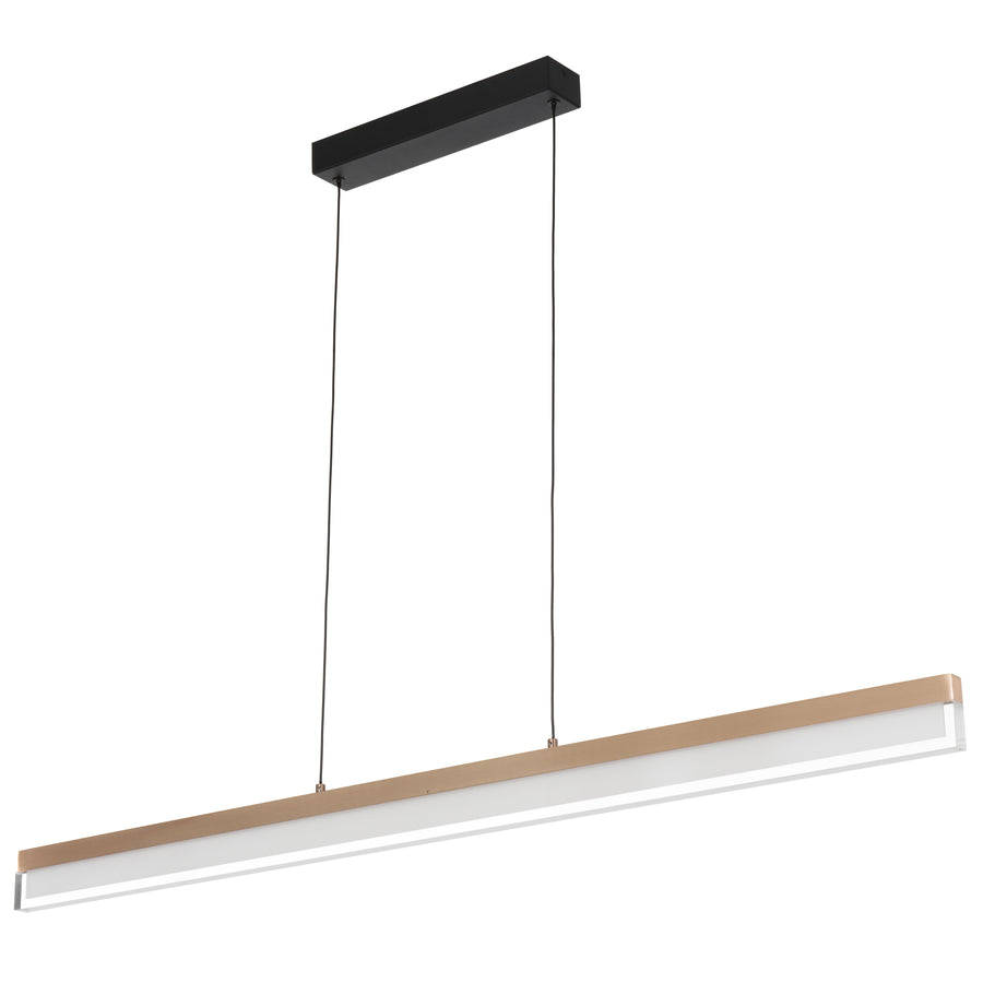 Cantowood TFS PENDANT 30wLED L1200 W20 H70 3000K DIM 2030Lm DIM COFFEE GOLD/BLACK CANOPY