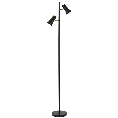 Toledo TFS FLOOR LAMP 2x6wGU10max 294x205x1530 FOOT SWT BLACK SATIN/BRAS/GOLDEN INSIDE