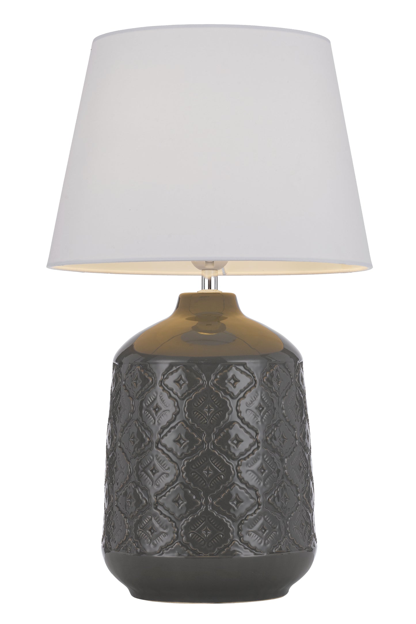 TFS CERAMIC TABLE LAMP 25wE27max H:535 D:300 GREY/WHITE