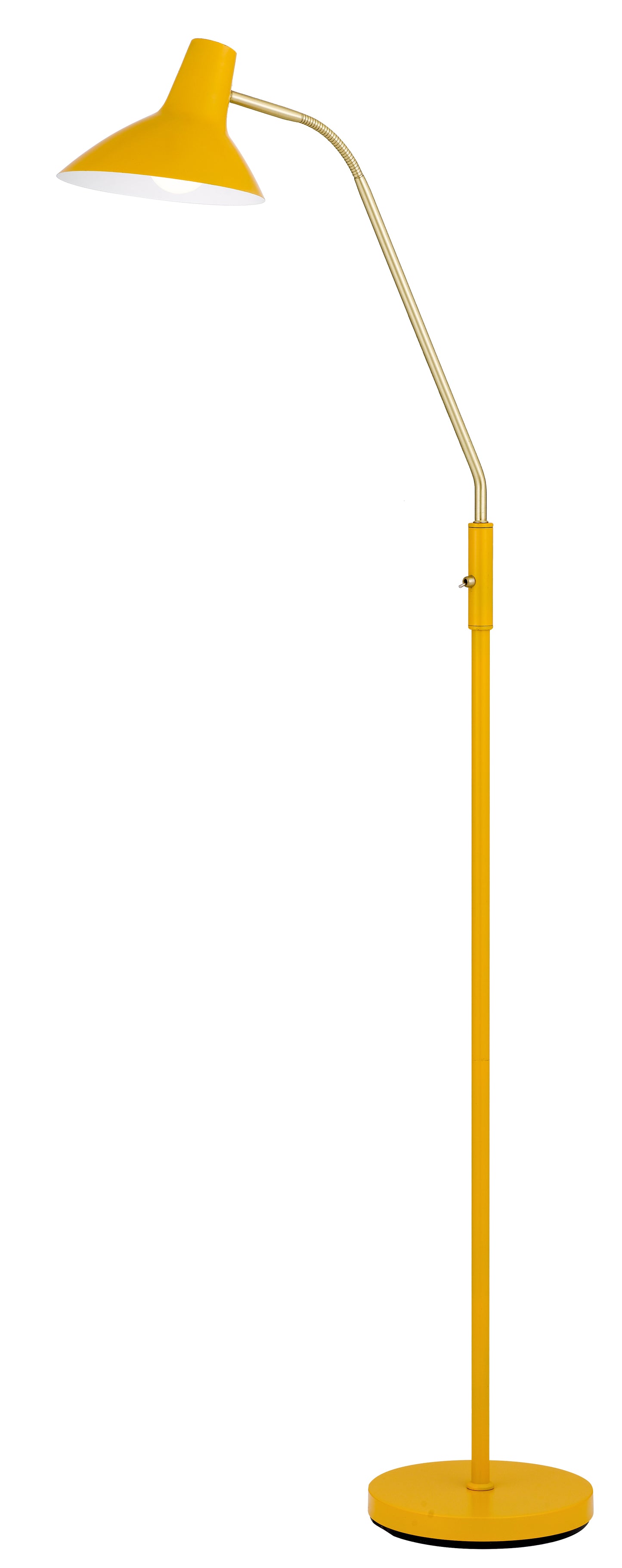 TFS FLOOR LAMP 25wE27max H:1580 D:230 YELLOW/ BRS MATT/YELLOW ROCKET SWITCH