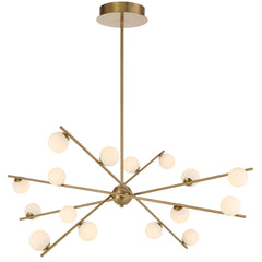 TFS 16 LT PENDANT 16x3wLED D970 H360 TRIAC-DIM ROD 2*600+ 1*300 ANT GOLD / OPAL MATT