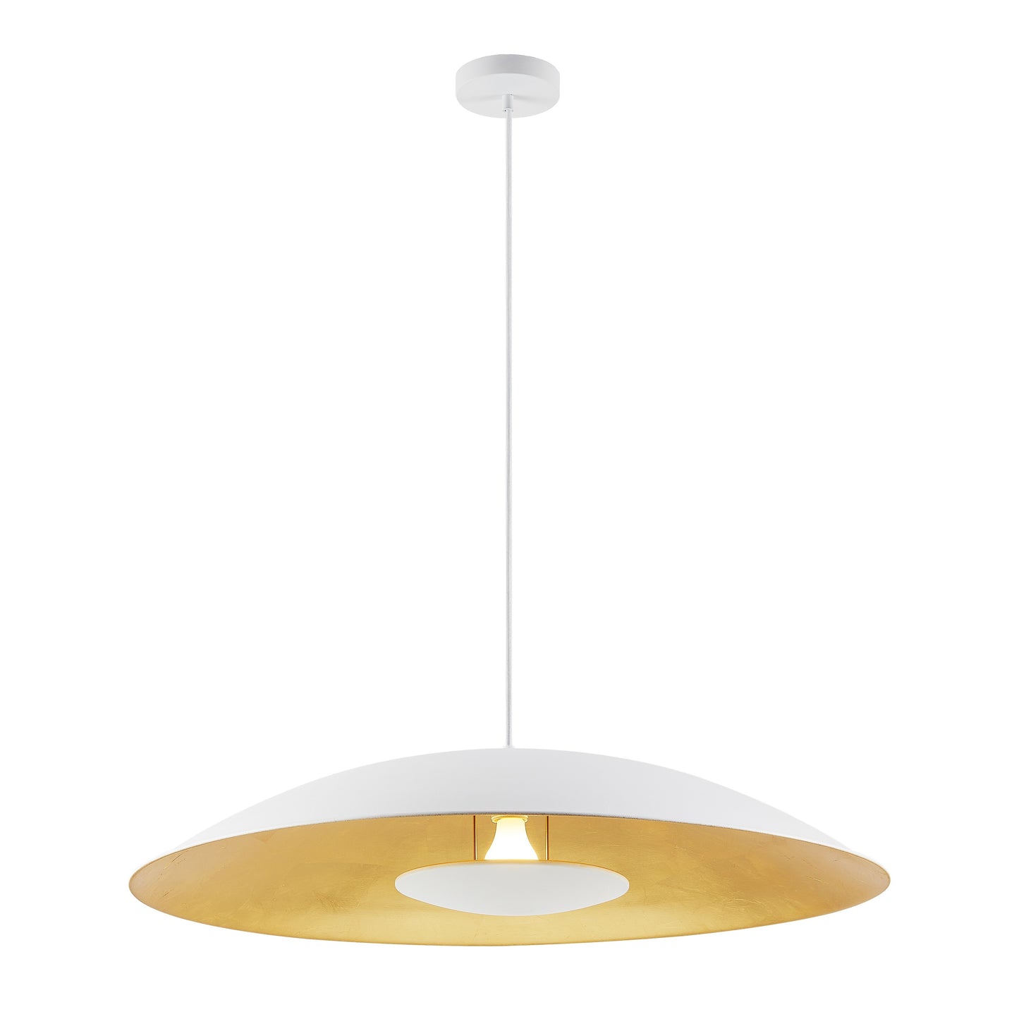 TFS 80 PENDANT 25wE27max D:800 H:138 WHITE SAND / GOLD FOIL