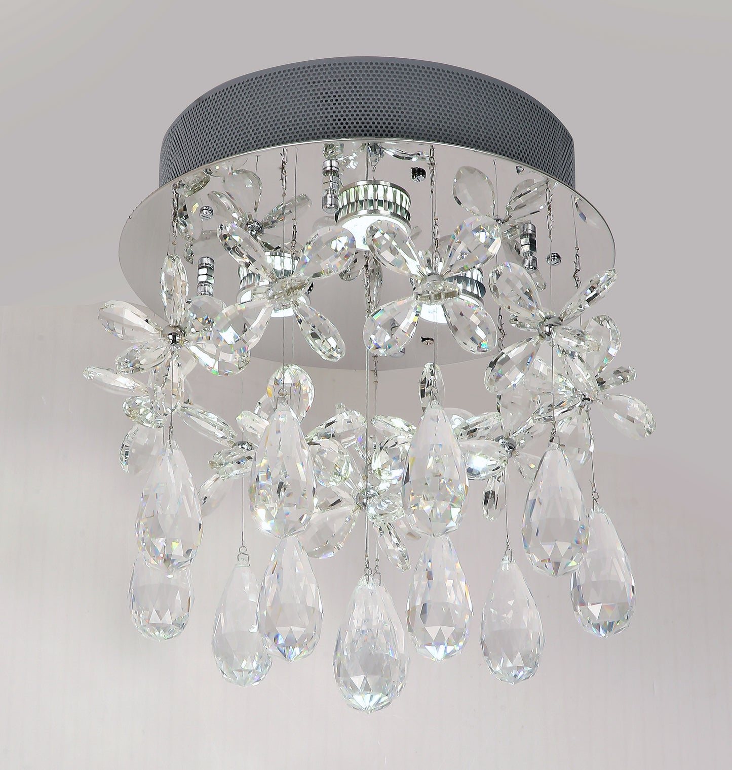 TFS 32cm CTC 3 x 6wGU10max Not Included D:320 H:350 CHROME/CLEAR