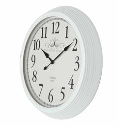Metal White Kensington Station Wall Clock