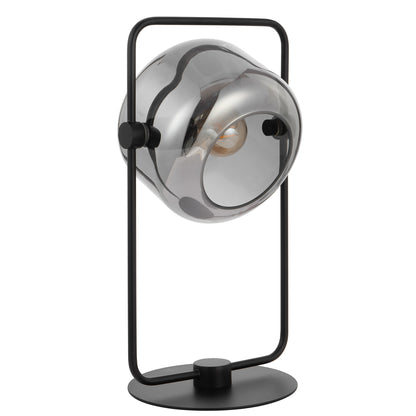 Noraline TFS TABLE LAMP 25wE27max D:240 H:435 INLINE SWTCH BLACK / MIRRORED SMOKE