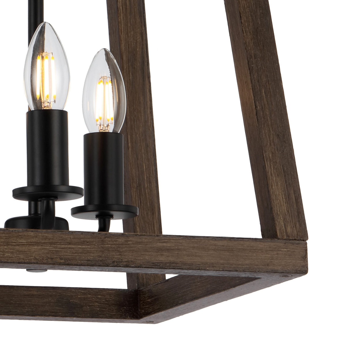 TFS 3 LT PENDANT 3x25wE14 W305 L305 H400 CHAIN 2M BLACK MATT / WALNUT TIMBER