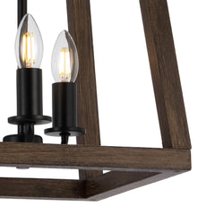 TFS 3 LT PENDANT 3x25wE14 W305 L305 H400 CHAIN 2M BLACK MATT / WALNUT TIMBER