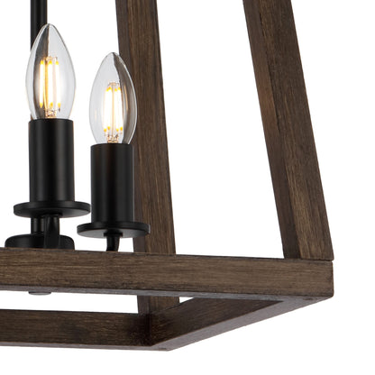 TFS 3 LT PENDANT 3x25wE14 W305 L305 H400 CHAIN 2M BLACK MATT / WALNUT TIMBER