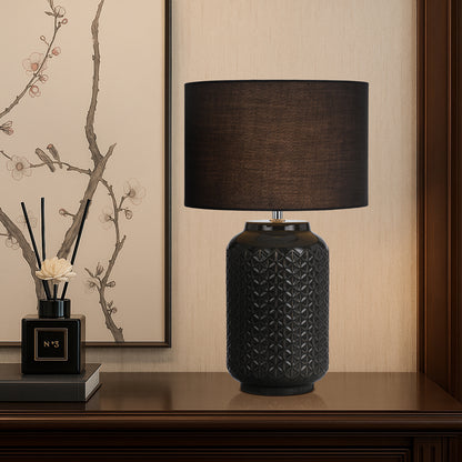 TFS CERAMIC TABLE LAMP 25wE27max H:475 D:300 GREY/GREY