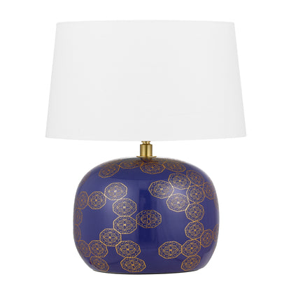 Cascais TFS CERAMIC TABLE LAMP 25wE27max H:420 D:250 inline BLUE / IVORY
