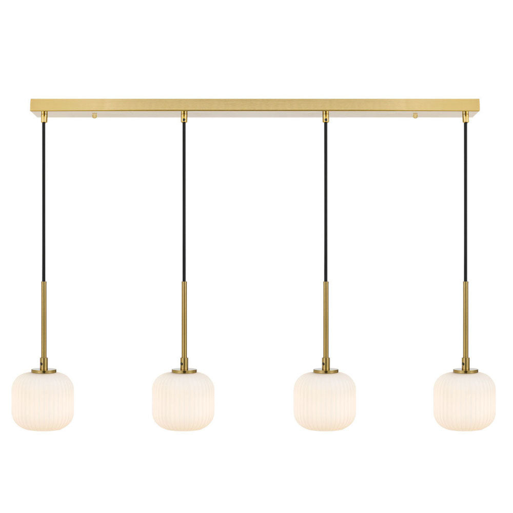 TFS 4 PENDANT 4*3wG9 NON-DIM L900D110cab2.0 ANT.GOLD / OPAL MATT / 3000K