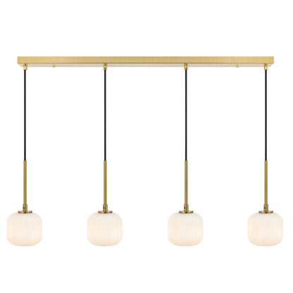 TFS 4 PENDANT 4*3wG9 NON-DIM L900D110cab2.0 ANT.GOLD / OPAL MATT / 3000K