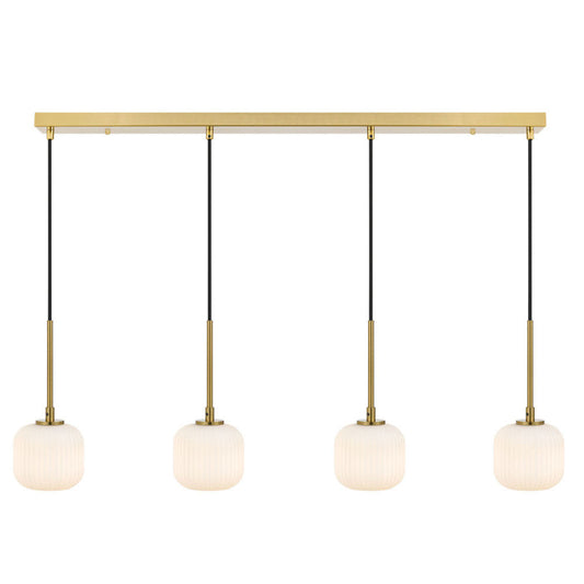 TFS 4 PENDANT 4*3wG9 NON-DIM L900D110cab2.0 ANT.GOLD / OPAL MATT / 3000K