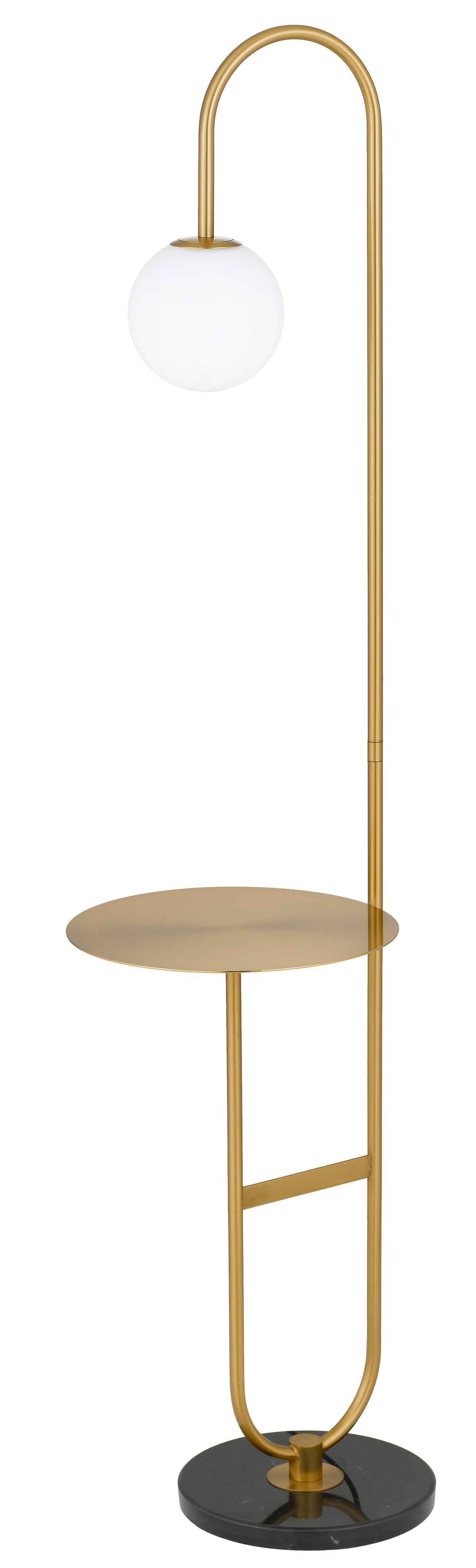 TFS FLOOR LAMP 25wE27max D:330 H:1530 Foot Switch BLACK BASE / ANTIQUE GOLD