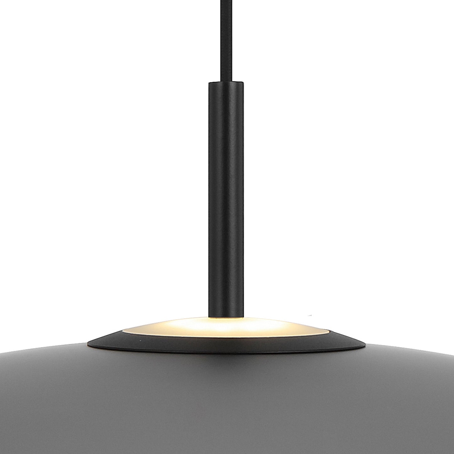 Noraline TFS PENDANT 2x6wLED nonDIM 3000K D:600 cab.2m BLACK MATT/ SMOKE