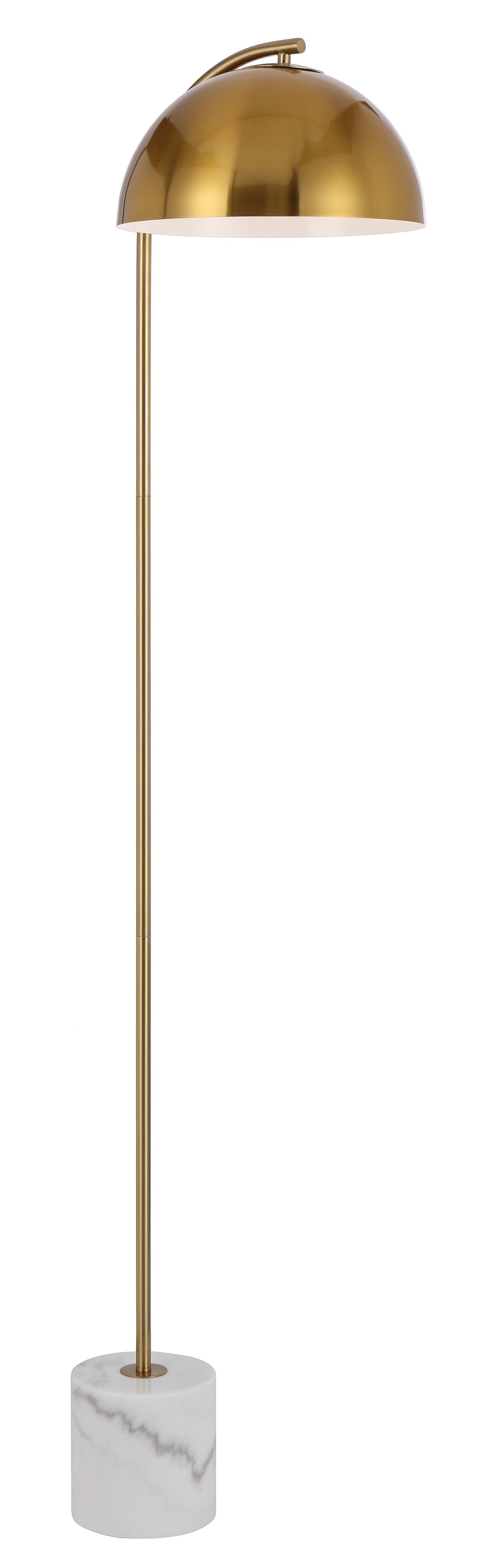 TFS FLOOR LAMP 25wE27max L:400 W:150 H:1500 cable2.0 foot swt WHITE MARBLE/ANT GOLD