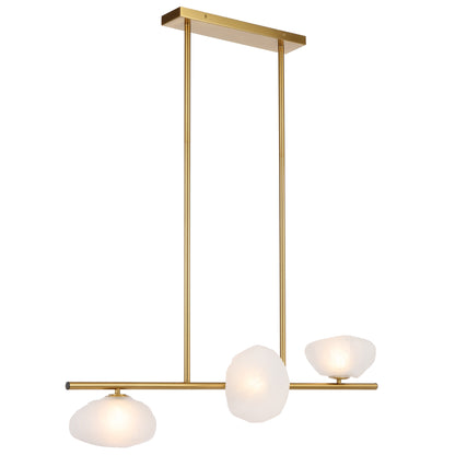 Amiens TFS 3 HORIZONTAL LTS PENDANT 3x6wG9max GLASS D200 ANT GOLD / FROST GLASS