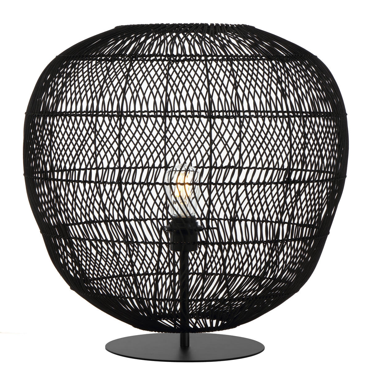 Teralux TFS 50 TABLE LAMP 25wE27max D500 H600 (2 parts) BLACK Base / BLACK Shade