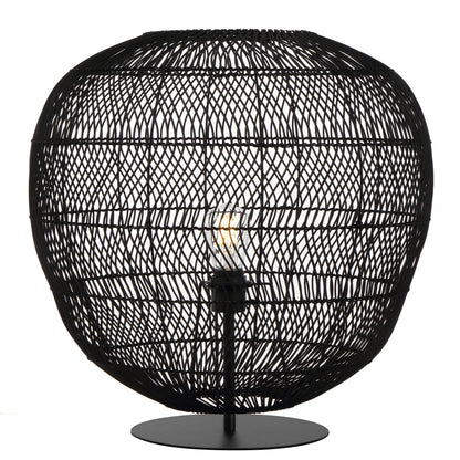 Teralux TFS 50 TABLE LAMP 25wE27max D500 H600 (2 parts) BLACK Base / BLACK Shade