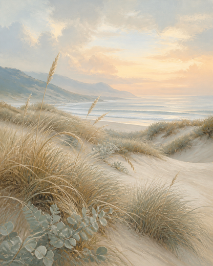 Dune Grass Morning coastal artwork detail