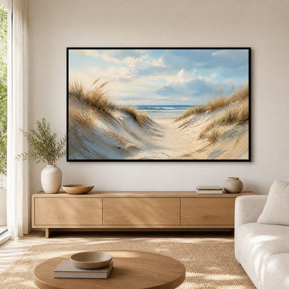 Dune Passage black floating frame landscape lifestyle view
