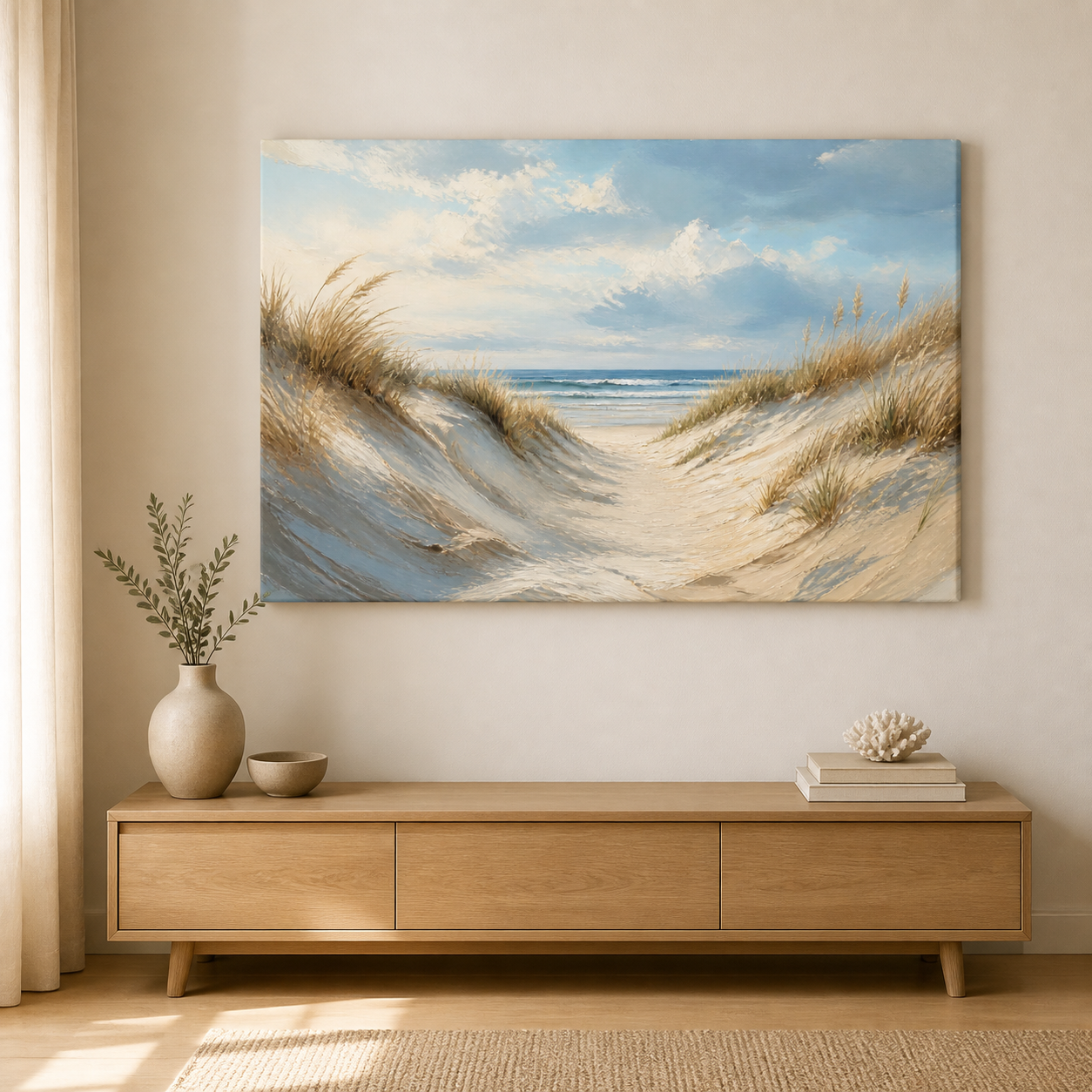 Dune Passage landscape stretched canvas lifestyle view