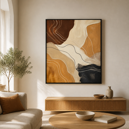 Earthline Study black floating frame lifestyle view
