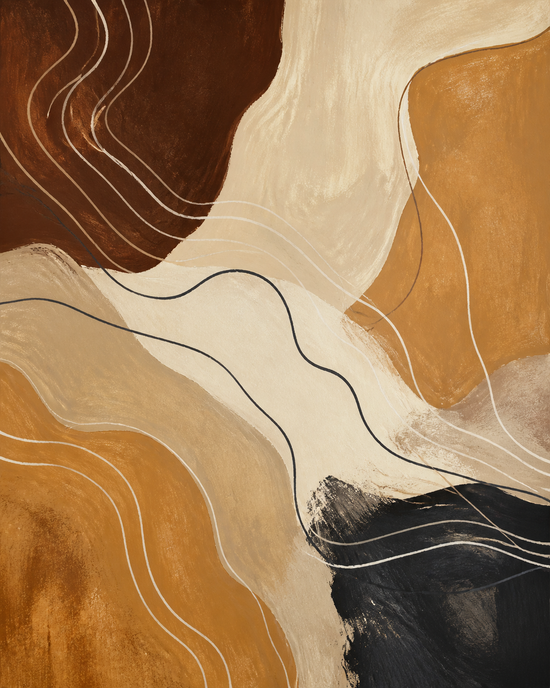 Earthline Study abstract canvas artwork