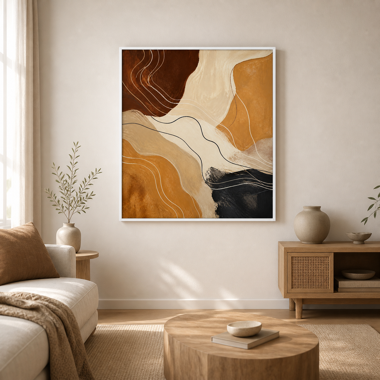 Earthline Study white floating frame lifestyle view