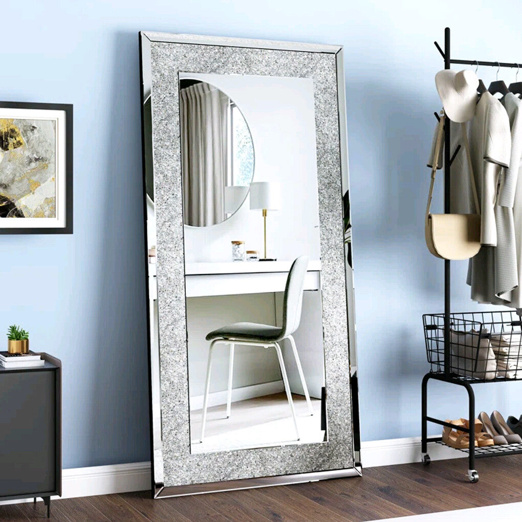 Modern Jeweled Full Length Mirror