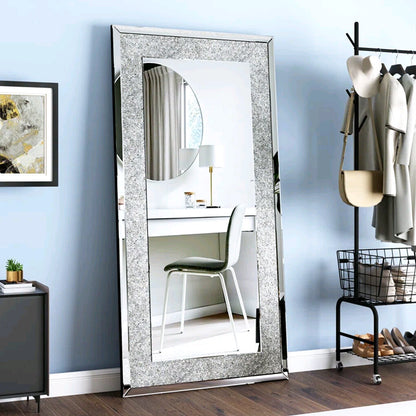 Modern Jeweled Full Length Mirror