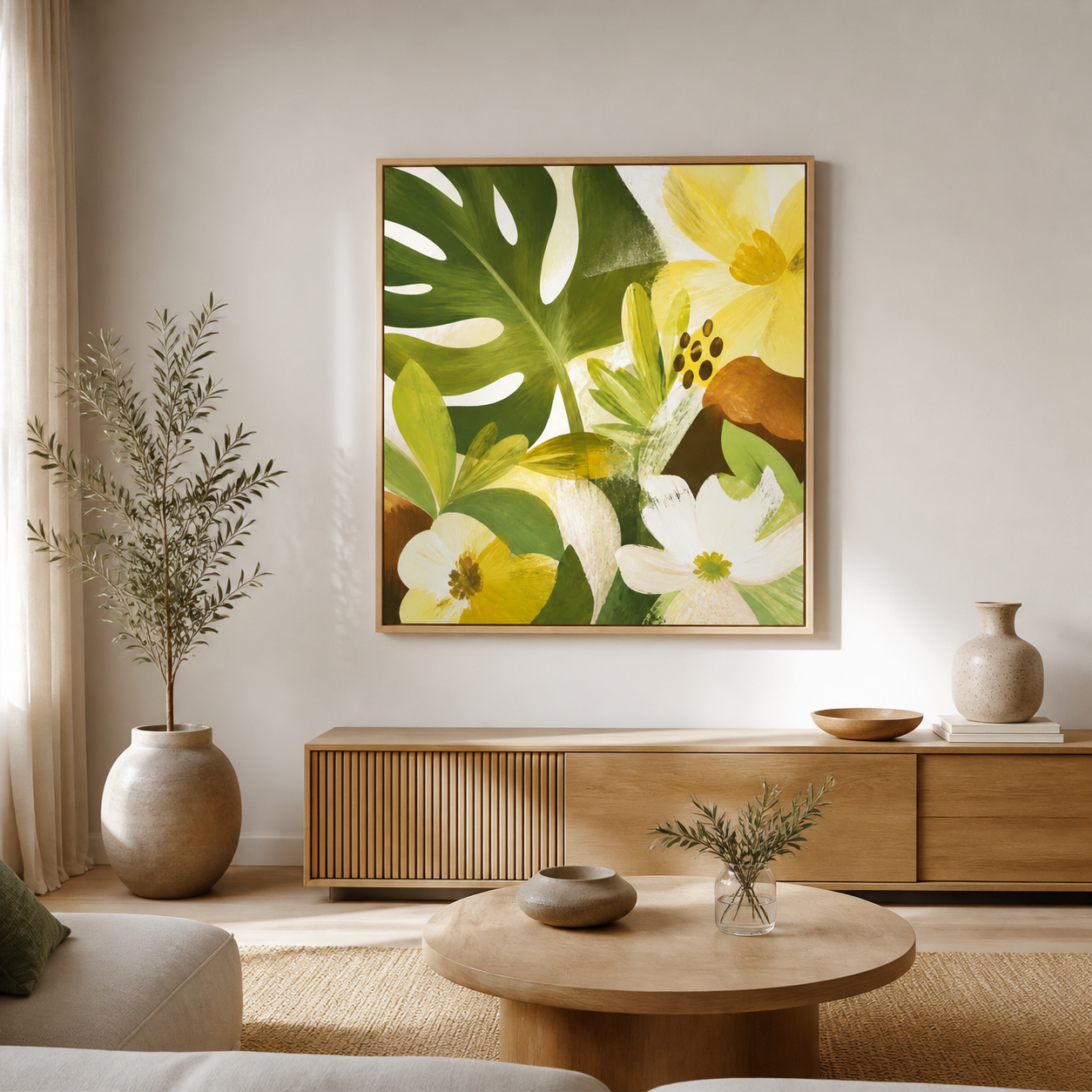 Garden Signal birch floating frame lifestyle view