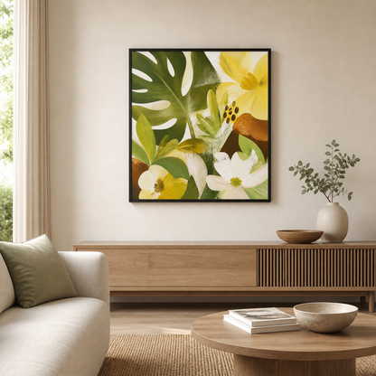 Garden Signal black floating frame lifestyle view