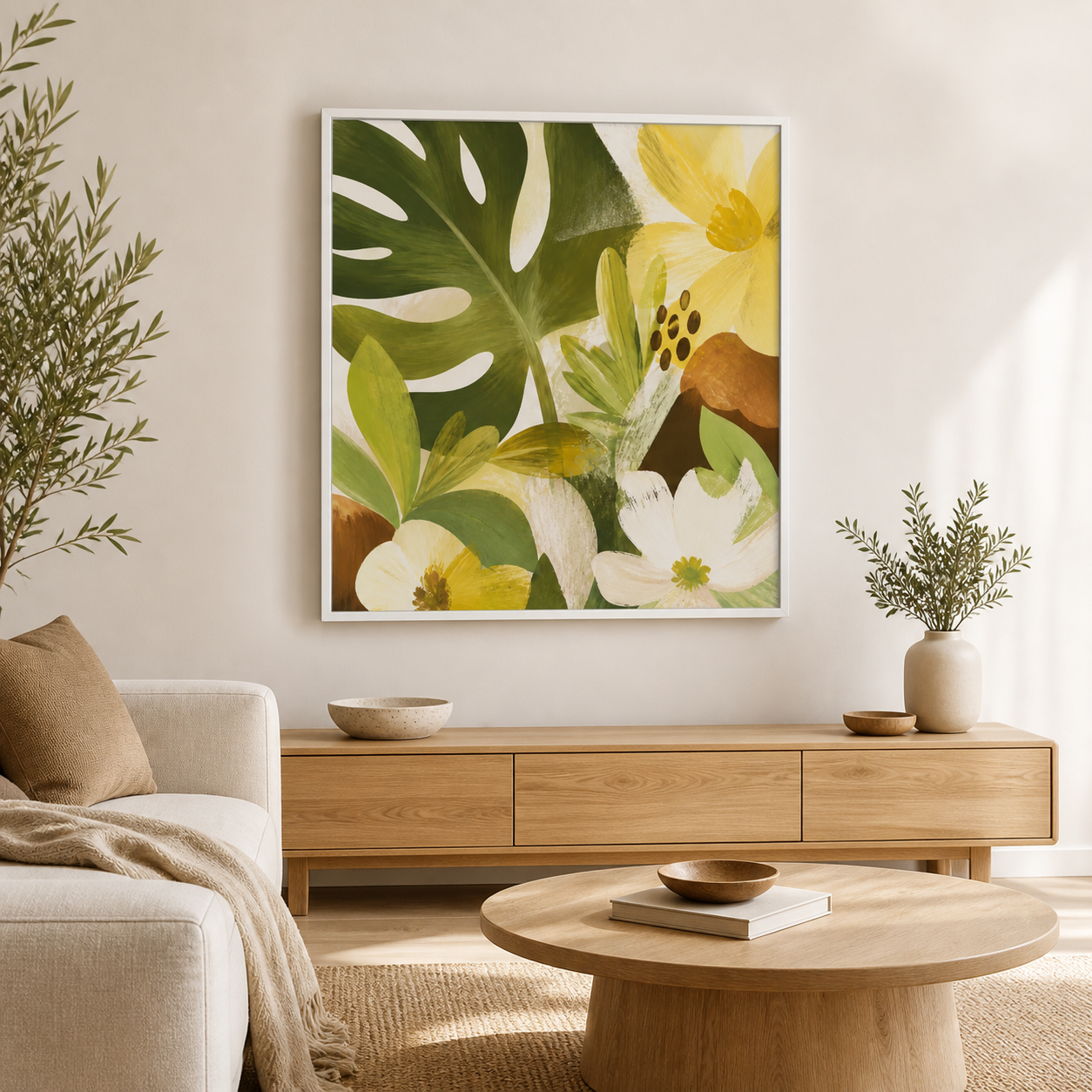 Garden Signal white floating frame lifestyle view