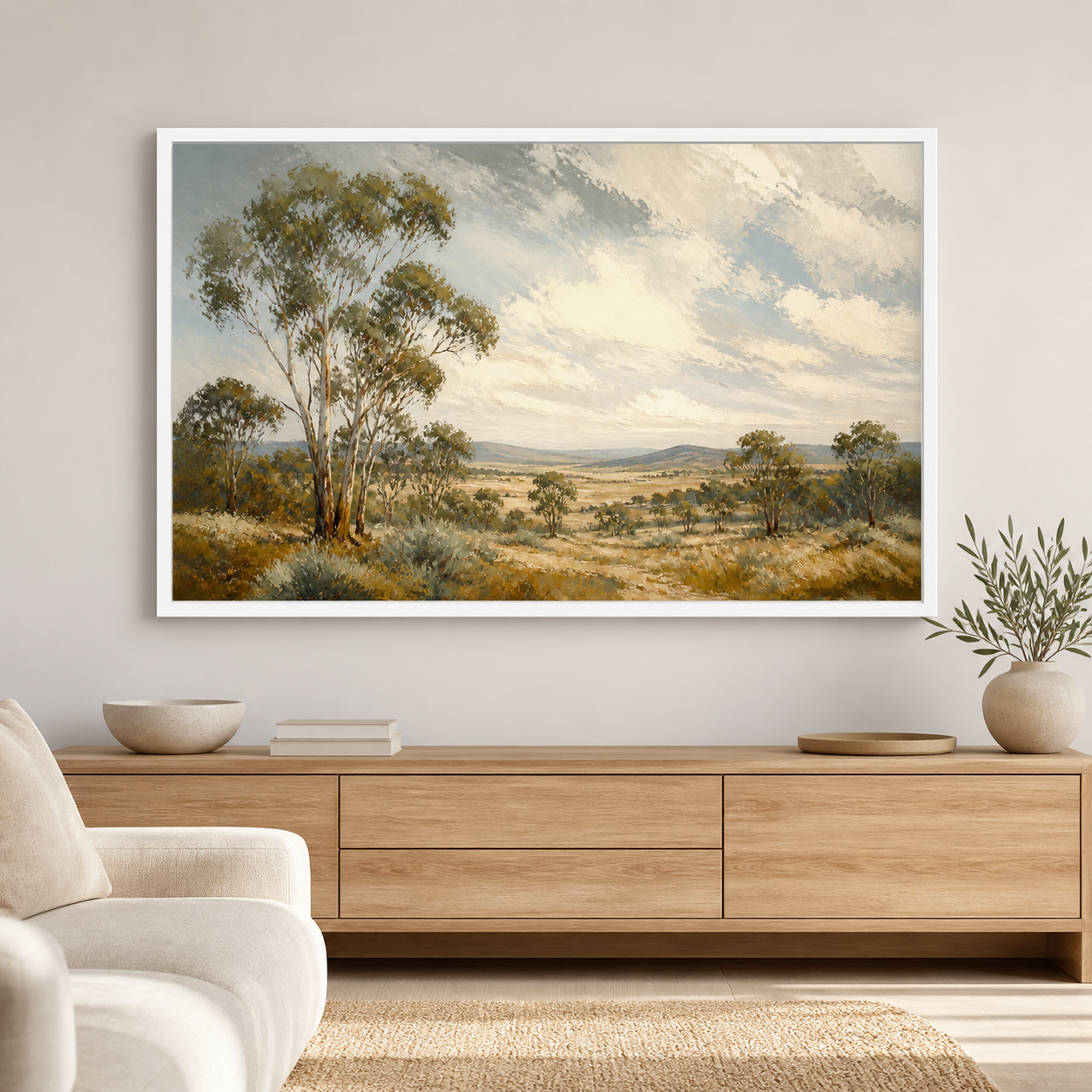 Gumtree Horizon white floating frame landscape lifestyle view