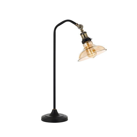TFS TABLE LAMP 25wE27max D 200 H 690cable2.0 BLACK AMBER