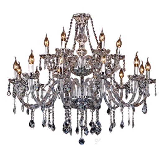 Shop Now: Clear Silver Chandelier 12 & 6 Heads